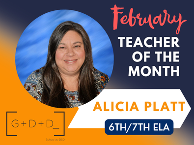  February Teacher of the Month Alisia Platt